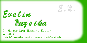 evelin muzsika business card